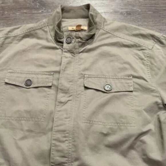John Varvatos Jacket Mens 2XL Field Jacket Utility Full Zip Military Ribbed Hem - Picture 5 of 11